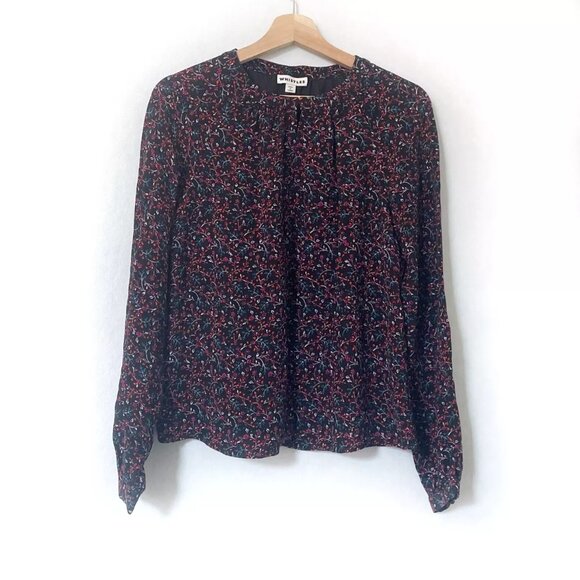 Whistles‎ Starflower Print Floral Classic Balloon Sleeve Blouse Top Size 8 - Picture 2 of 13
